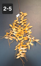 Ramură artificială galbenă cu frunze decorative lungi - 89cm